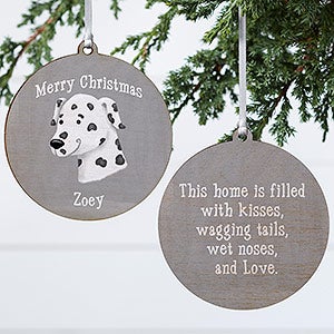 Top Dog Breeds Personalized Ornament-3.75 Wood - 2 Sided - 11054-2W