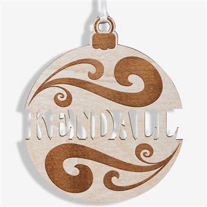 Personalized Name Ornament - Whitewashed Wood - 11087-W