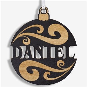 Personalized Name Ornament - Black Stain Wood - 11087-BLK