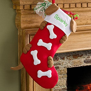 Love Them Bones Embroidered Dog Stocking - 11090