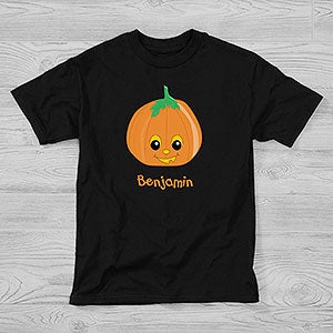 Boys Personalized Halloween Pumpkin T-Shirts - 11098-YCT