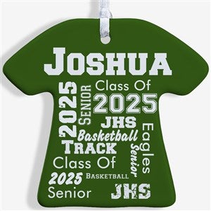 1-Sided School Spirit Personalized T-Shirt Ornament - 11154-1