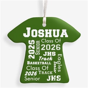 1-Sided School Spirit Personalized T-Shirt Ornament - 11154-1