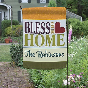 Personalized Garden Flags - Bless Our Home - 11216