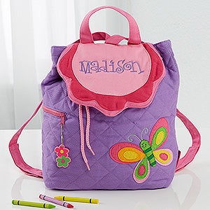 Butterfly Embroidered Kids Backpack - 11293