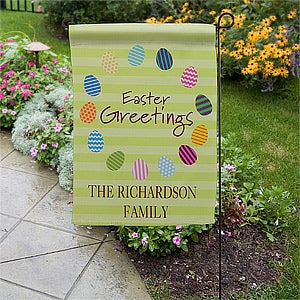 Personalized Easter Egg Garden Flags - 11311