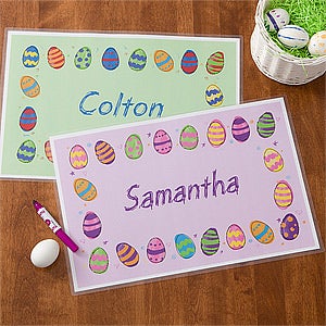 Colorful Eggs Personalized Laminated Placemat - 11312