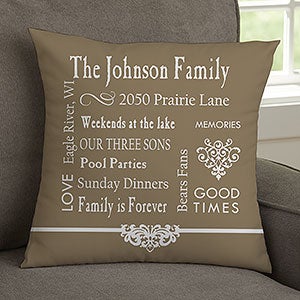 Our Family Personalized 14 Throw Pillow - 11352-S
