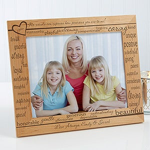 Personalized Wood Picture Frames - Definition of Mom - 8x10 - 11366-L