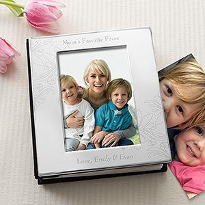 For Her Engraved Silver Photo Album - 11372