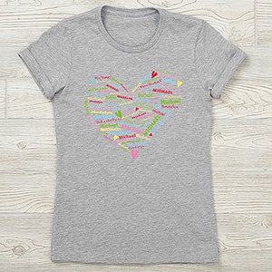 Her Heart of Love Personalized Next Level™ Ladies Fitted Tee - 11522-NL