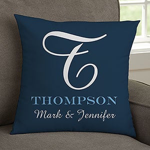 14" Family Monogram Personalized Throw Pillow - 11686-S