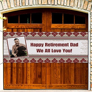 Happy Retirement Personalized Photo Banner - 45x108 - 11714-L
