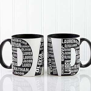 Repeating Name For Him Personalized Coffee Mug 11oz.- Black - 11743-B