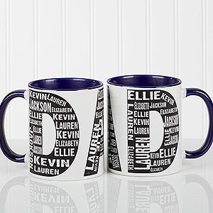 Repeating Name For Him Personalized Coffee Mug 11oz.- Blue - 11743-BL