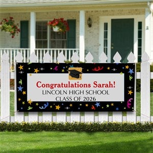 Lets Celebrate Personalized Graduation Banner - 30x72 - 11756