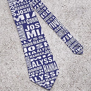 Repeating Name Personalized Mens Tie - 11758