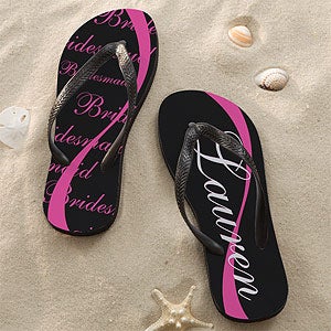 Wedding Party Personalized Adult Flip Flops - 11798