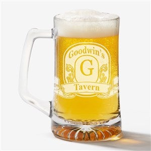 Vintage Bar Sign Personalized 25 oz. Deep Etch Beer Mug - 11908