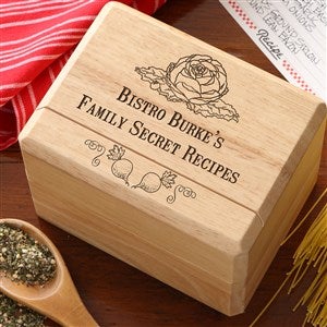 Bon Appetit Personalized Recipe Box - 11948