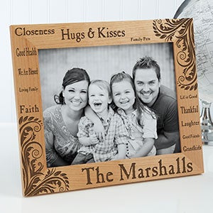 Engraved Wood Family Picture Frames - Family Pride - 8x10 - 11961-L