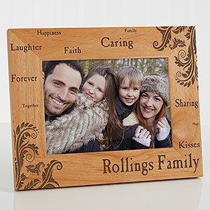 Engraved Wood Family Picture Frames - Family Pride - 5x7 - 11961-M