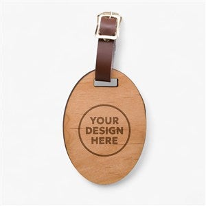 Personalized Logo Wood Bag Tag - 12007