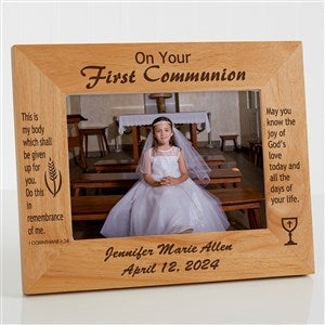 Personalized 5x7 First Communion Picture Frame - Remember This Day - 1202-M