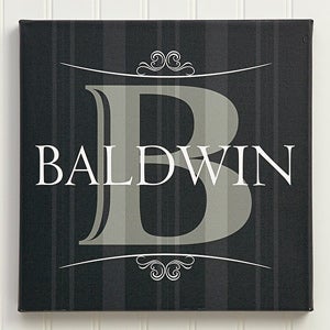 Personalized Canvas Art 12x12 - Elegant Monogram - 12033