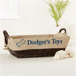 Personalized Dog Toy Baskets - Tan - 12141