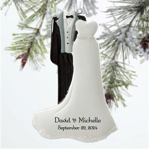 Bride & Groom<sup>©</sup> Personalized Ornament - 12284-N