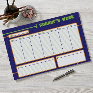 Personalized Desk Pad Calendars for Him - 11x17 - 12311-L