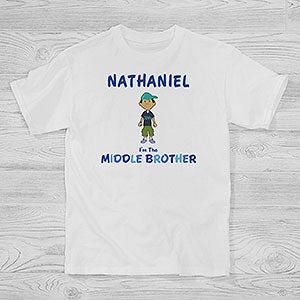 Personalized Boys T-Shirts - Im The Brother Cartoon Character - 12316-YCT