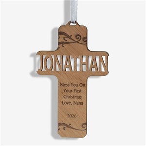 Bless This Child Natural Wood Ornament - 12370