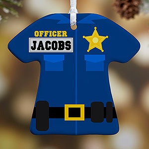 Personalized Christmas Ornaments - Police Uniform - 1-Sided - 12373-1