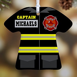 Personalized Christmas Ornaments - Firefighter Uniform - 1-Sided - 12374-1