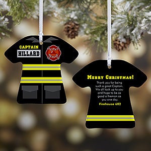 Personalized Christmas Ornaments - Firefighter Uniform - 2-Sided - 12374-2