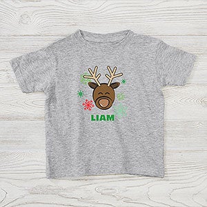 Personalized Christmas Reindeer T-Shirt For Toddlers - 12385-TT
