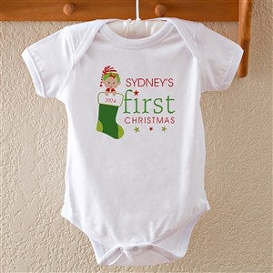 Personalized Babys First Christmas Bodysuit - 12395-CBB