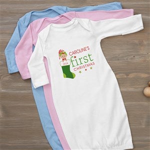 Personalized Babys First Christmas Baby Gown - 12395-G