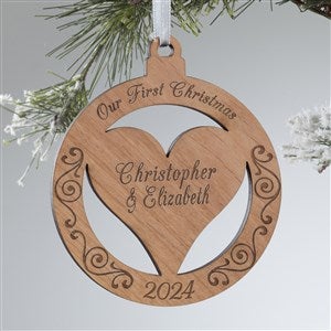 Our Love Personalized Natural Wood Ornament - 12396