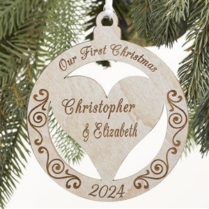 Our Love Personalized Whitewashed Wood Ornament - 12396-W