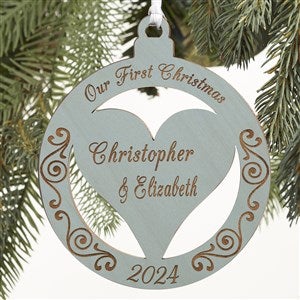 Our Love Personalized Blue Stain Wood Ornament - 12396-B