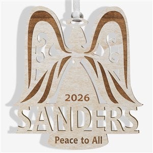 Family Angel Whitewash Wood Ornament - 12397-W