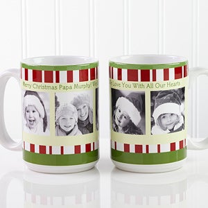 Personalized Large Christmas Photo Coffee Mugs - 12409-L