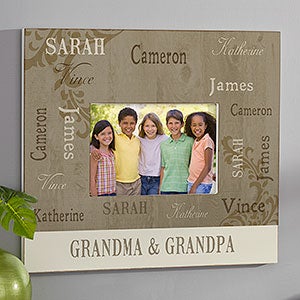 Our Loving Family Personalized 5x7 Photo Wall Frame - Horizontal - 12416-WH