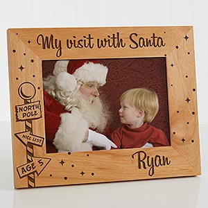 Personalized Picture Frame 5x7 - Visit With Santa - 12419-M
