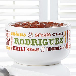 Chili Today! Personalized 14 oz. Chili Bowl - 12439-N