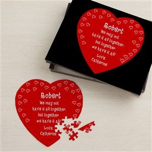 Our Love Connection Personalized Mini Heart Puzzle - 1245-H