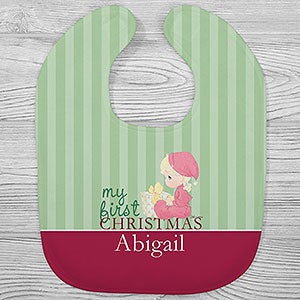 Precious Moments Personalized Christmas Baby Bib - 12463-B